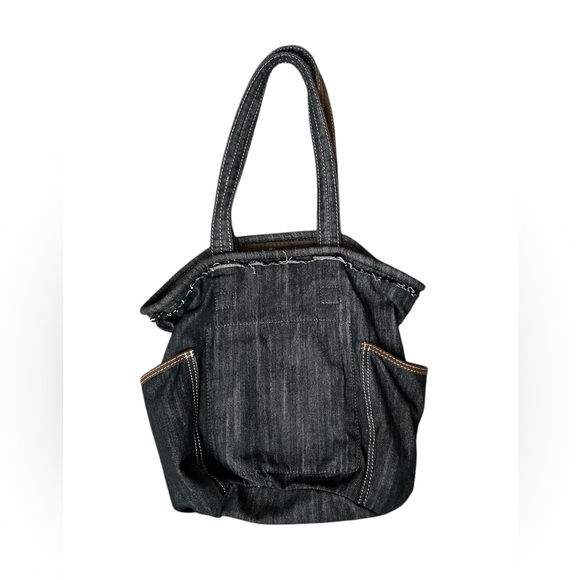 Thirty-One Stylish Denim Tote Bag with spacious room and outside pockets - Picture 3 of 9